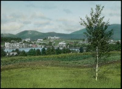 View West from Lake Placid Club: Mirror Lake, Village of Lake Placid