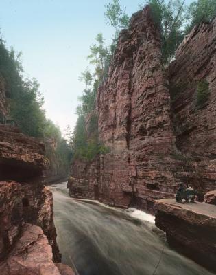 Ausable Chasm. View Downstream at Table Rock