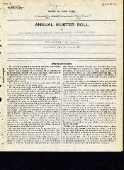 Annual muster roll of regimental headquarters company, 369th Infantry