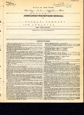 Roster of supply company, 15th Infantry