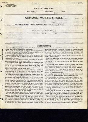 Annual muster roll of Howitzer Company, 369th Infantry