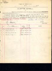 Muster in roll of sanitary detachment, 1st Battalion Infantry