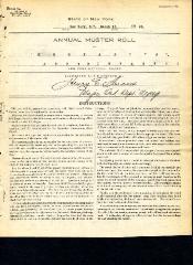 Annual Muster Roll of Company A, 369th Infantry