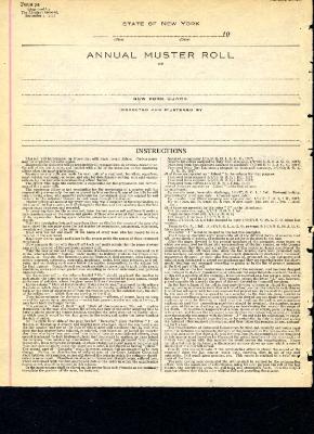 Annual Muster Roll of Company A, 15th Battalion Infantry