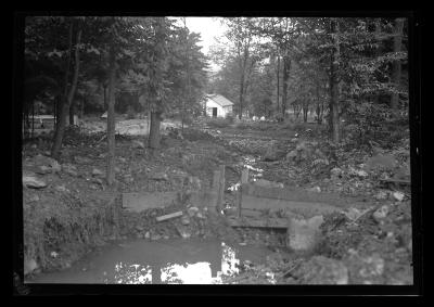 Construction Work in Building Pond at Summitville Fish Hatchery