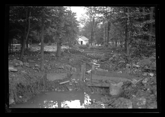 Construction Work in Building Pond at Summitville Fish Hatchery