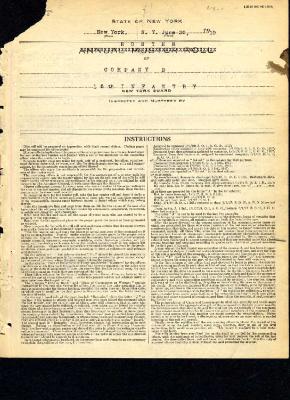 Roster of Company D, 15th Infantry