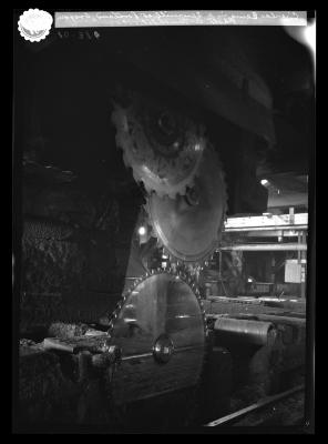 Circular Saws in a Sawmill at Portland, Oregon