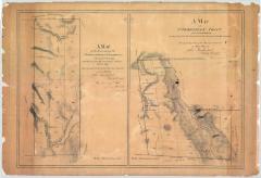 Map of the east part of the Onondaga Residence Reservation and Map of Cowasselon Tract, 1817