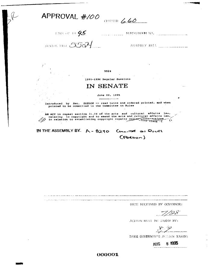 NYS Bill and Veto Jackets: 1995, Chapter 660