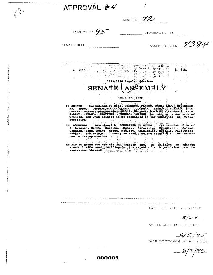 NYS Bill and Veto Jackets: 1995, Chapter 72