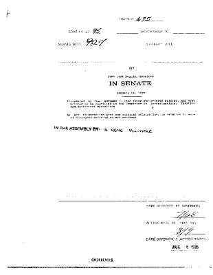 NYS Bill and Veto Jackets: 1995, Chapter 675