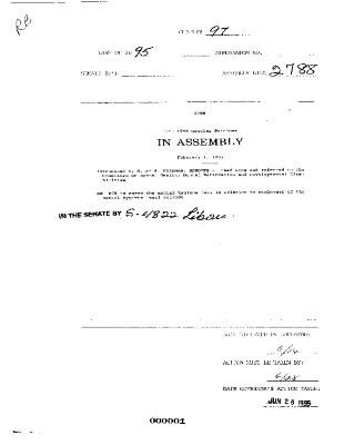 NYS Bill and Veto Jackets: 1995, Chapter 97