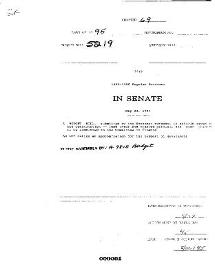 NYS Bill and Veto Jackets: 1995, Chapter 69