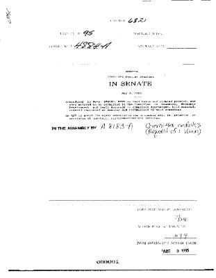 NYS Bill and Veto Jackets: 1995, Chapter 682