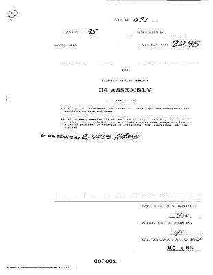 NYS Bill and Veto Jackets: 1995, Chapter 671