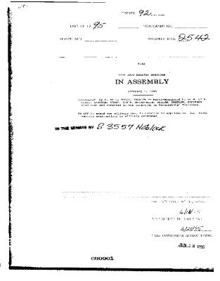 NYS Bill and Veto Jackets: 1995, Chapter 92