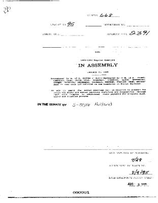 NYS Bill and Veto Jackets: 1995, Chapter 668