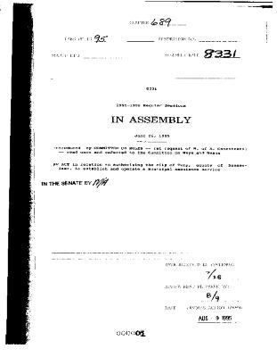 NYS Bill and Veto Jackets: 1995 Chapter 689