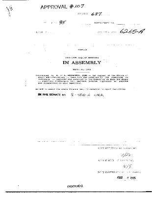 NYS Bill and Veto Jackets: 1995, Chapter 687