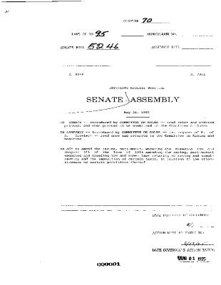 NYS Bill and Veto Jackets: 1995, Chapter 70