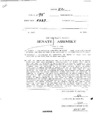 NYS Bill and Veto Jackets: 1995, Chapter 82