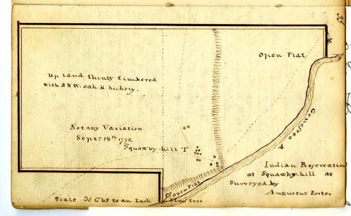 Map of Indian Reservation at Squawky-hill