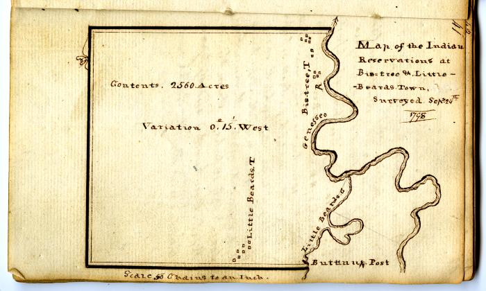 Map of the Indian Reservations at Big-tree and Little-Beards Town