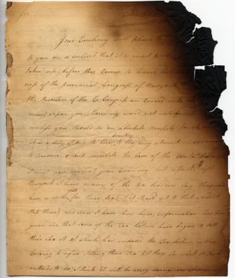 Letter from Isaac Sears at New Haven [to General Washington]