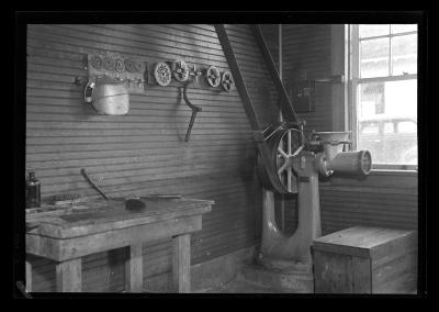 Randolph Hatchery, Chopping Block and Meat Chopper.