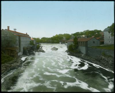 Keeseville. Power Dam and Factories, View Upstream