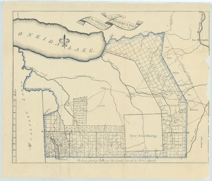 A map of the Oneida Reservation including the lands leased to Peter Smith, ca. 1810