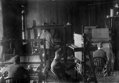 Mental Health Custodial Facilities. Boys Weaving