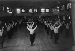 Mental Health Custodial Facilities. Young Men Exercising