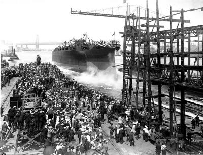 Ships - Launching Of The USS Arizona