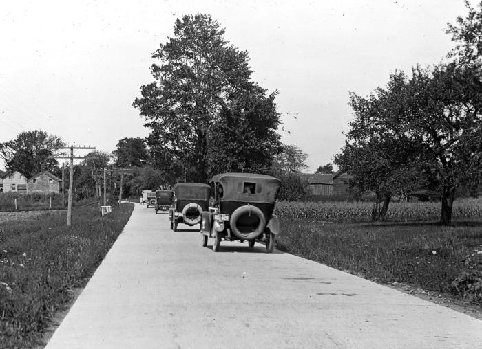 Transportation - Autos on State Concrete Road