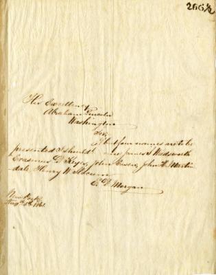 [Telegram from Governor Edwin D. Morgan to Abraham Lincoln]