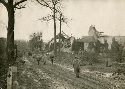 Remains of a farm in the Aisne, France