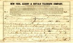 Telegram from Abraham Lincoln to Governor Edwin D. Morgan