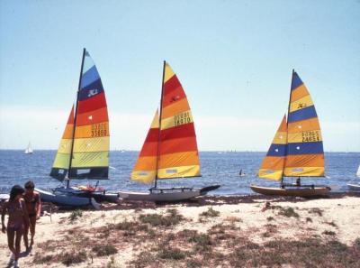 Long Island, sailboats on beach