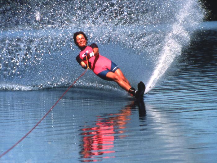 Mohawk Valley, woman waterskiing