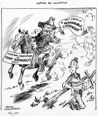 Cartoon. Theodore Roosevelt