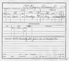 Civil War muster roll abstract, Clarence D. McKenzie