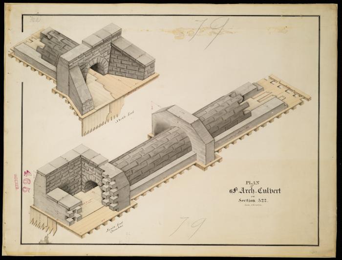 Plan of 6ft. Arch-Culvert on Section 322