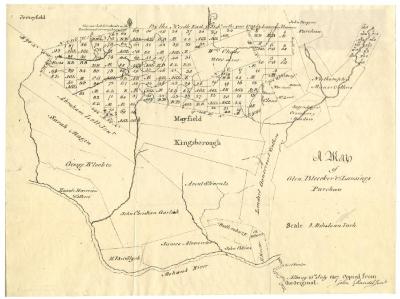 Map of Glen Bleeker and Lansing's Patent and Chase Patent, Fulton County and Hamilton County, 1807