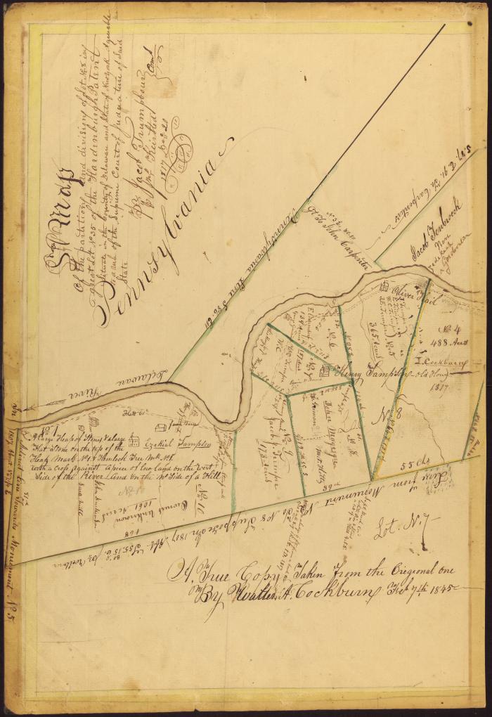 A Map of the Partition and division of Lot No.8 in Great Lot No.35 of the Hardenburgh Patent