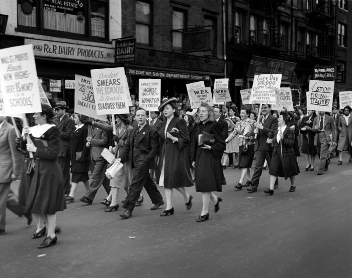 Participants of New York City May Day Parade