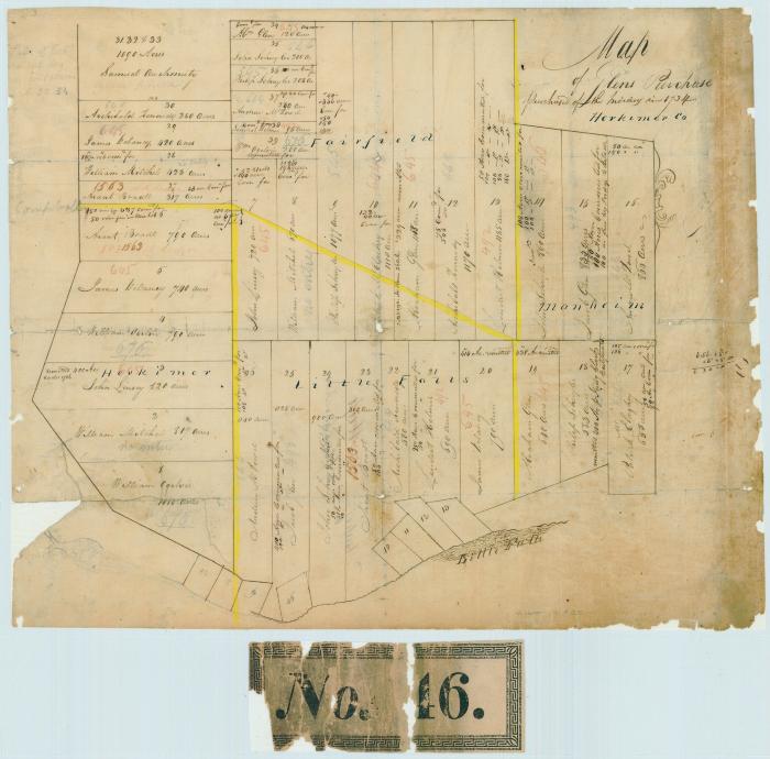 Map of the Glens Purchase, purchased of the Indians in 1734, Herkimer County, N.Y. 