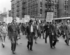 Participants of May Day Parade in New York City 