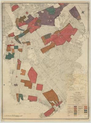 Ethnic map of Brooklyn and Queens prepared for the Lusk Committee